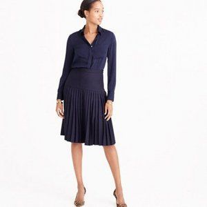 J. Crew drop waist pleated skirt
